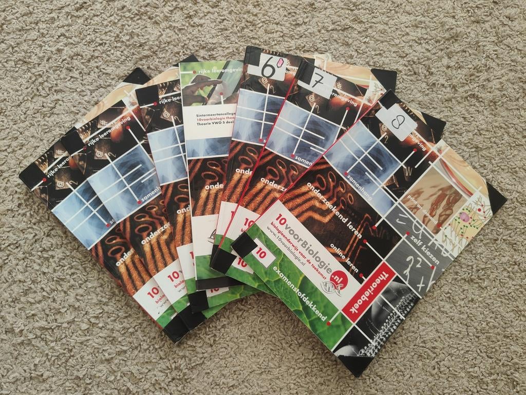 10 voor Biologie VWO examenbundel - Deel 1/3/4/5/6/7/8, VWO, Biologie, Ophalen of Verzenden, Onbekend