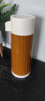 Vintage thermosfles wit bruin Aladdin, Ophalen of Verzenden, Gebruikt