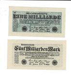 Duitsland, 1 & 5 milliarden 20.10.1923, Verzenden, Duitsland