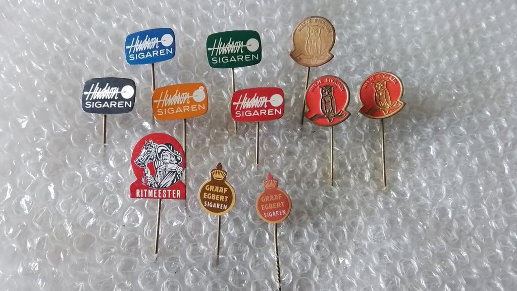 11 verschillende speldjes sigaren, Ophalen of Verzenden, Zo goed als nieuw, Overige onderwerpen