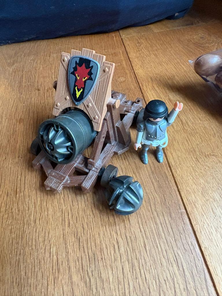 Playmobil superkanon en ridders te paard, Ophalen of Verzenden, Gebruikt, Los playmobil