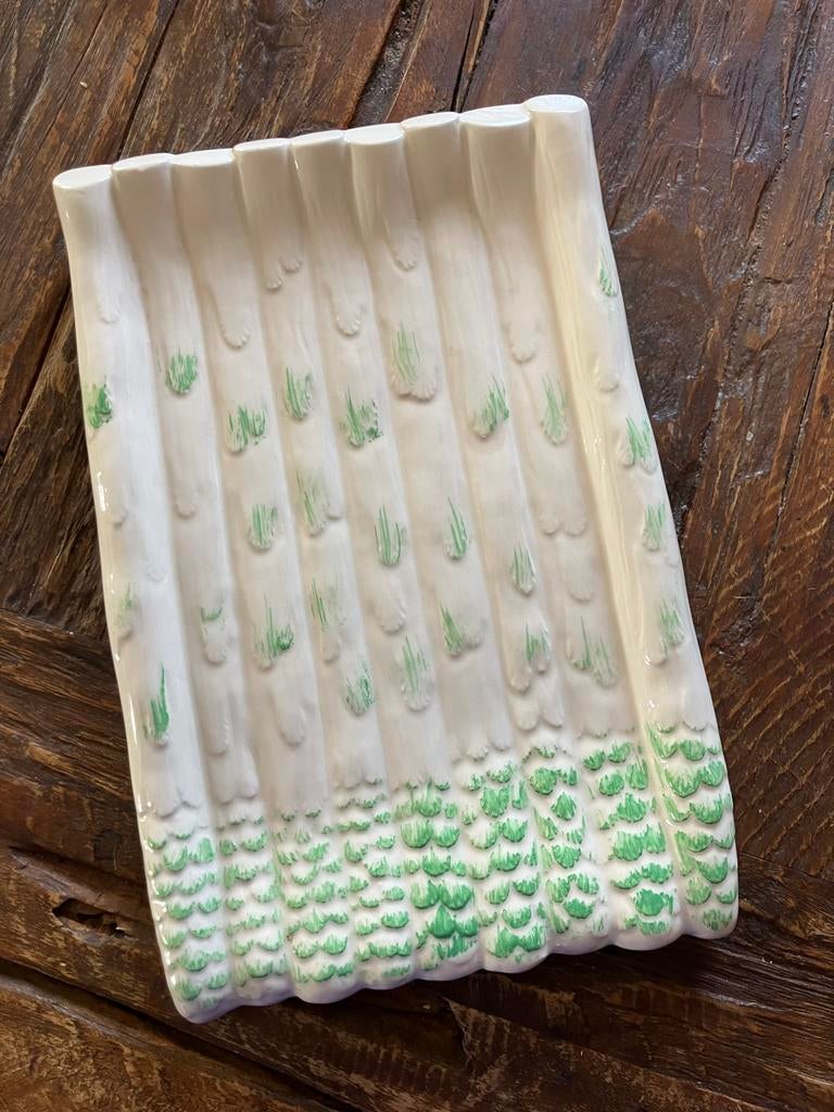 Vintage Keramische Asperge Serveerschaal, Ophalen of Verzenden