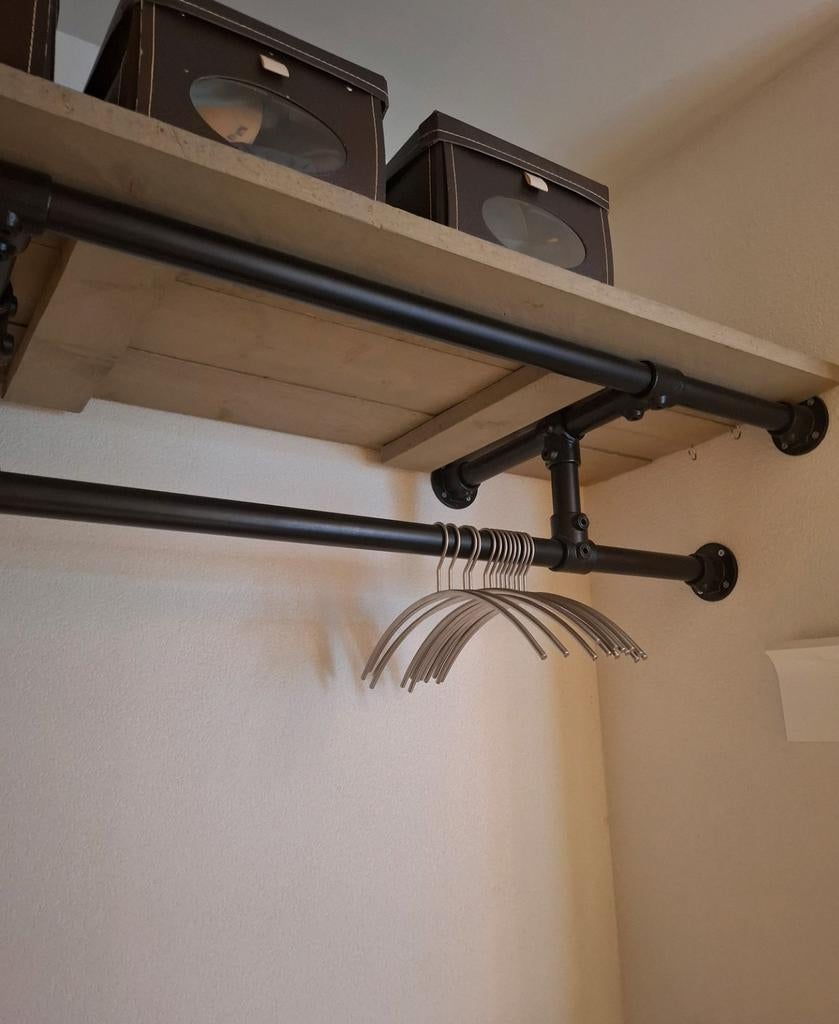 Industriële garderobekast van steigerbuizen, Ophalen, Zo goed als nieuw, 25 tot 50 cm, 50 tot 100 cm