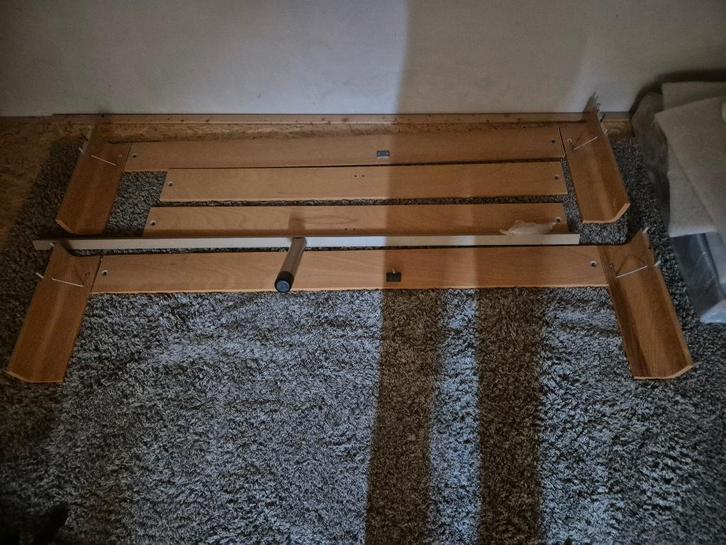 Auping ombouw seniorenhoogte beuken 180-200, Huis en Inrichting, Slaapkamer | Bedden, Gebruikt, Tweepersoons, 180 cm, 200 cm, Hout