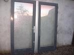 openslaande deuren tuin deuren merbau dubbelglas, Gebruikt, 120 cm of meer, Ophalen of Verzenden, Buitendeur