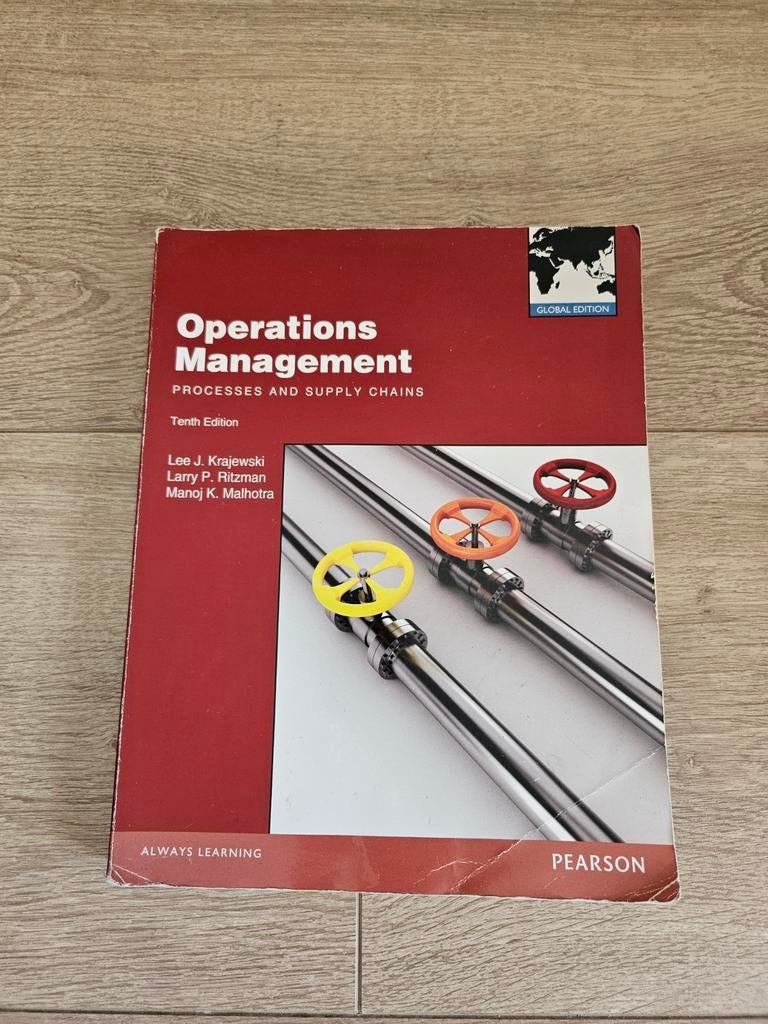Operations Management, Boeken, Gelezen, Lee J. Krajewski, Larry P. Ritzman, Manoj K. Malhotra, Gamma, HBO