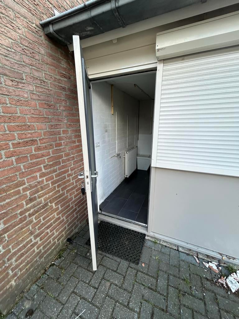 Buitendeur met kozijn en raam - 201,5x87 cm, Ophalen, Gebruikt, 80 tot 100 cm, Buitendeur
