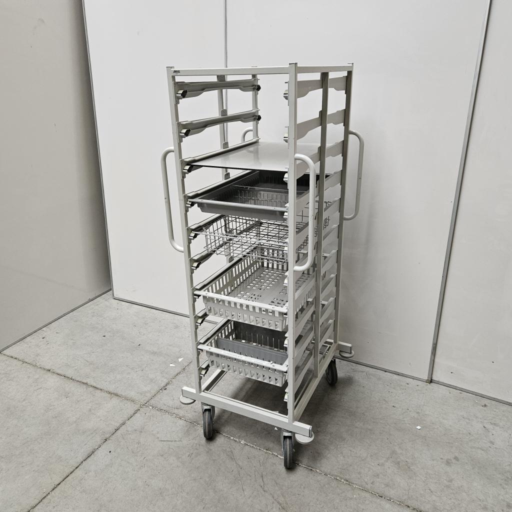 Medimath medische kar met 1 schap, 3 laden en 1 mand - 151x, Niet ingevuld, Gebruikt, Niet ingevuld, Niet ingevuld