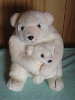 Knuffel IJsbeer met jong, Ophalen of Verzenden, Zo goed als nieuw, Wild dier, Beeldje of Figuurtje