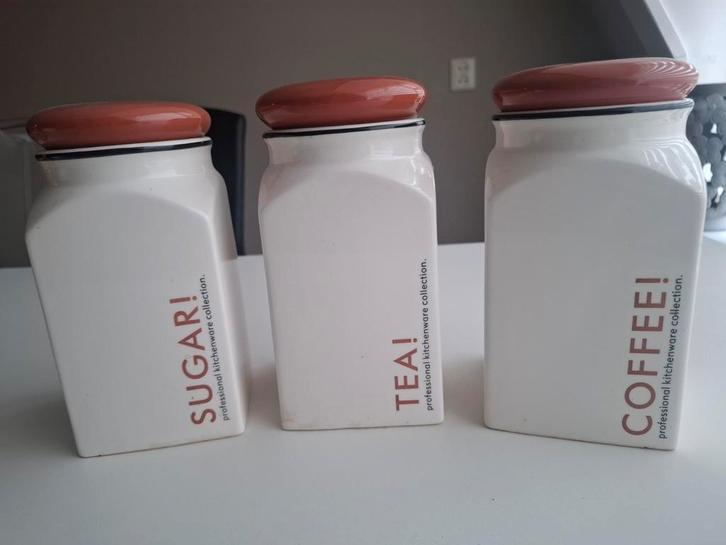 5 aardewerk voorraadpotten, Huis en Inrichting, Keuken | Keukenbenodigdheden, Ophalen of Verzenden