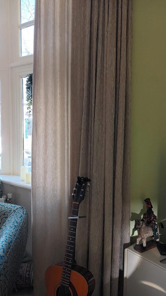 Gordijnen licht doorlatend  zacht oud roze, Ophalen of Verzenden, Gebruikt, 200 cm of meer, 200 cm of meer