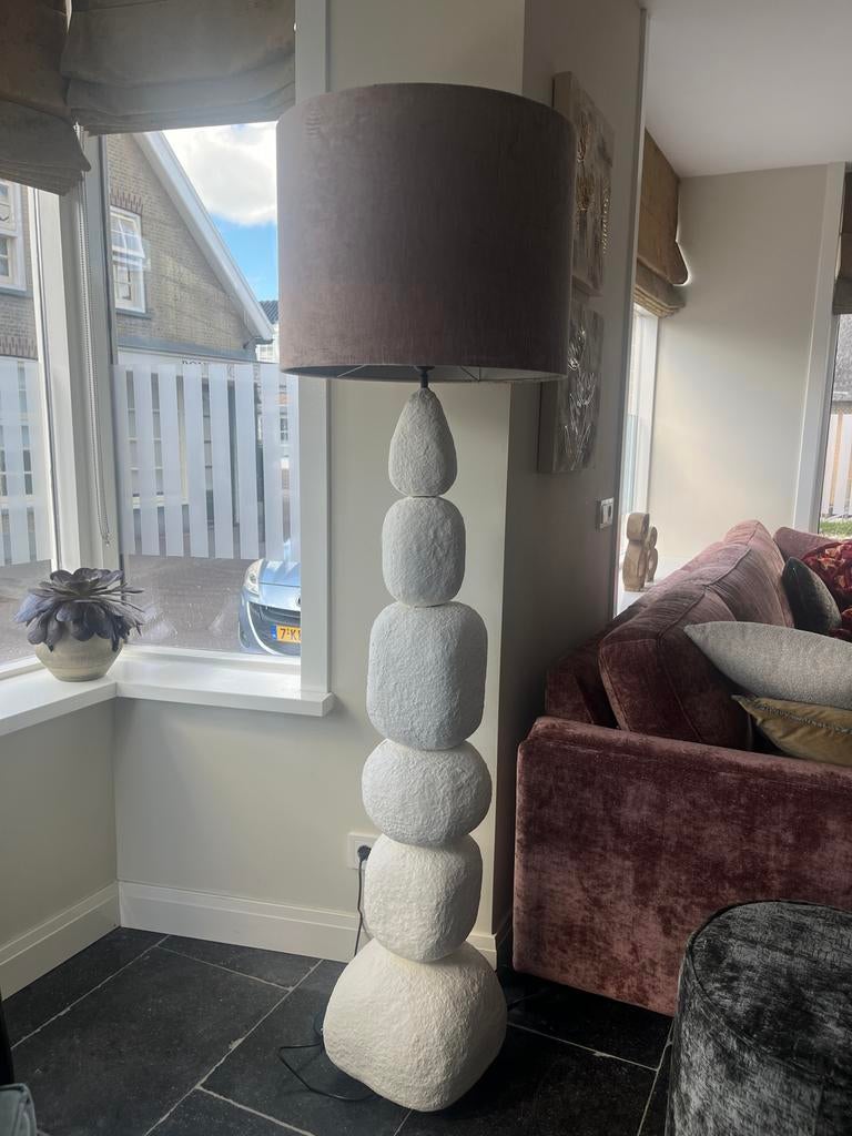 Light & Living vloerlamp én lampvoet Marree zonder kappen, Ophalen, Zo goed als nieuw, Stof, 150 tot 200 cm