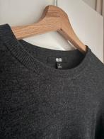Uniqlo grijze wollen longsleeve, antraciet trui wol, maat M, Ophalen of Verzenden, Nieuw, Maat 38/40 (M), Grijs