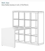 Ikea Kallax bureau wit, Ophalen, Gebruikt, 115 cm, 76 cm