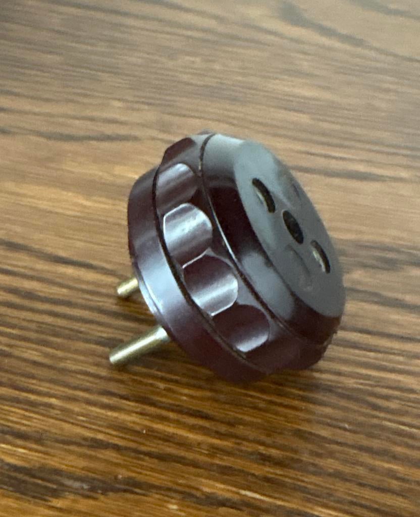 Vintage Bakelieten Stekkerdoos - Bruin, Ophalen of Verzenden