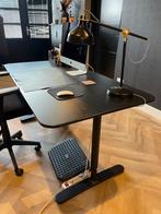 IKEA Bekant bureau 80x160 zwart met bureaustoel, Huis en Inrichting, Bureaus, Ophalen, In hoogte verstelbaar, Gebruikt, Bureau