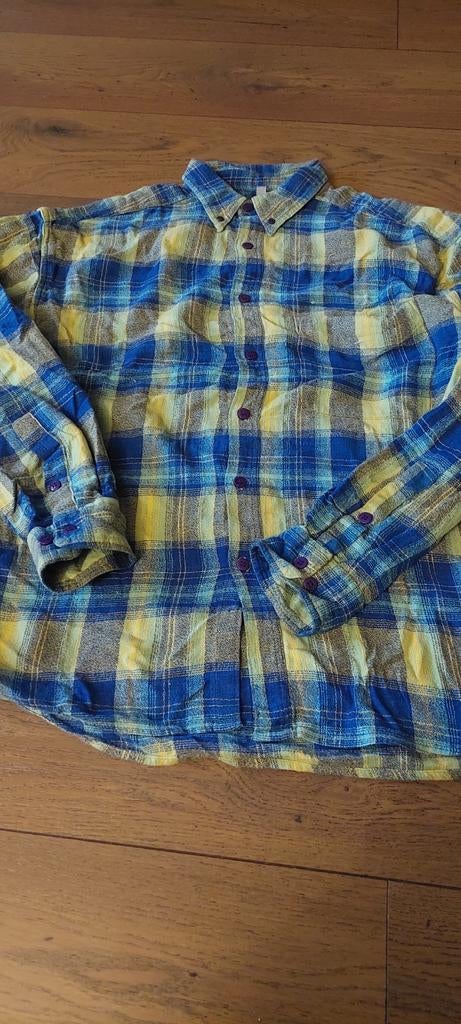 Flanellen overhemd maat M, Blauw, Nieuw, Basic & More, Halswijdte 39/40 (M)