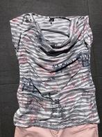 Leuk tshirt wit grijs roze waterval hals maat L dreamstar, Maat 42/44 (L), Ophalen of Verzenden, Zo goed als nieuw, Korte mouw