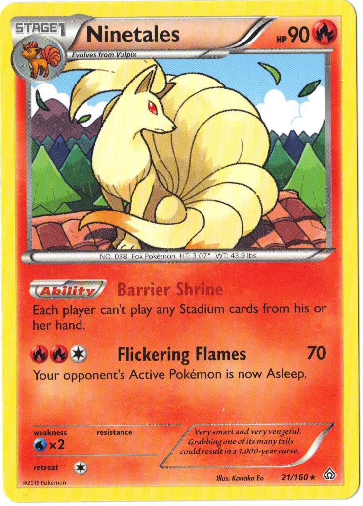 Primal Clash,  Ninetales [rare] 21/160, Verzenden, Nieuw, Losse kaart