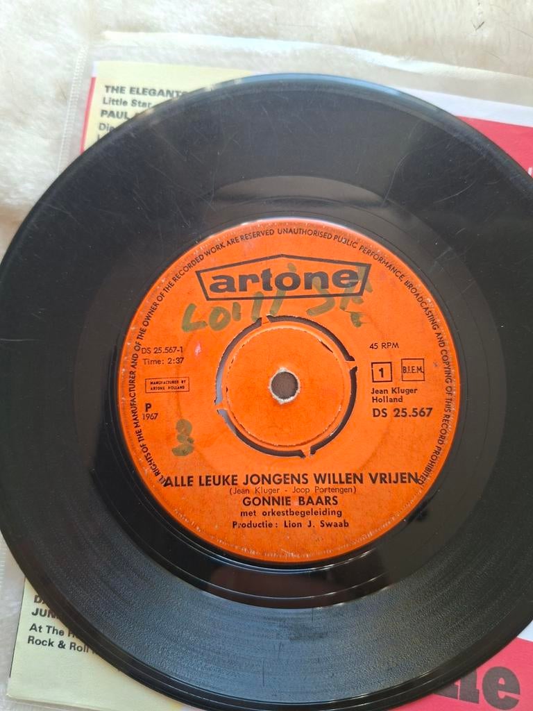 Gonnie Baars - Alle leuke jongens willen vrijen, Gebruikt, 7 inch, Ophalen of Verzenden, Levenslied of Smartlap