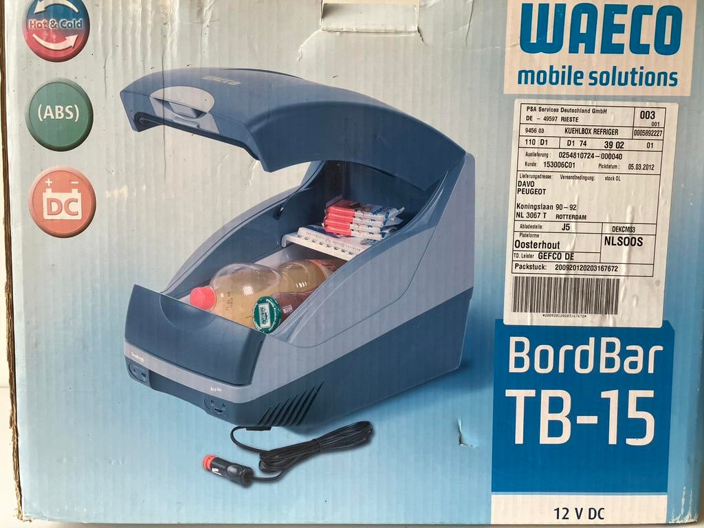 Waeco TB-15 Bordbar koelbox koud/warm, Ophalen, Zo goed als nieuw, Elektrisch
