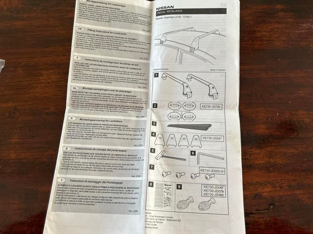 Dakdragers Nissan Qashqai (J10) - Origineel Nissan, Ophalen, Gebruikt