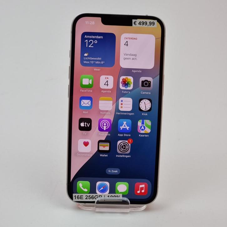 iPhone 16E 256GB White | Accu: 100% | Apple Garantie, Telecommunicatie, Mobiele telefoons | Apple iPhone, Zo goed als nieuw