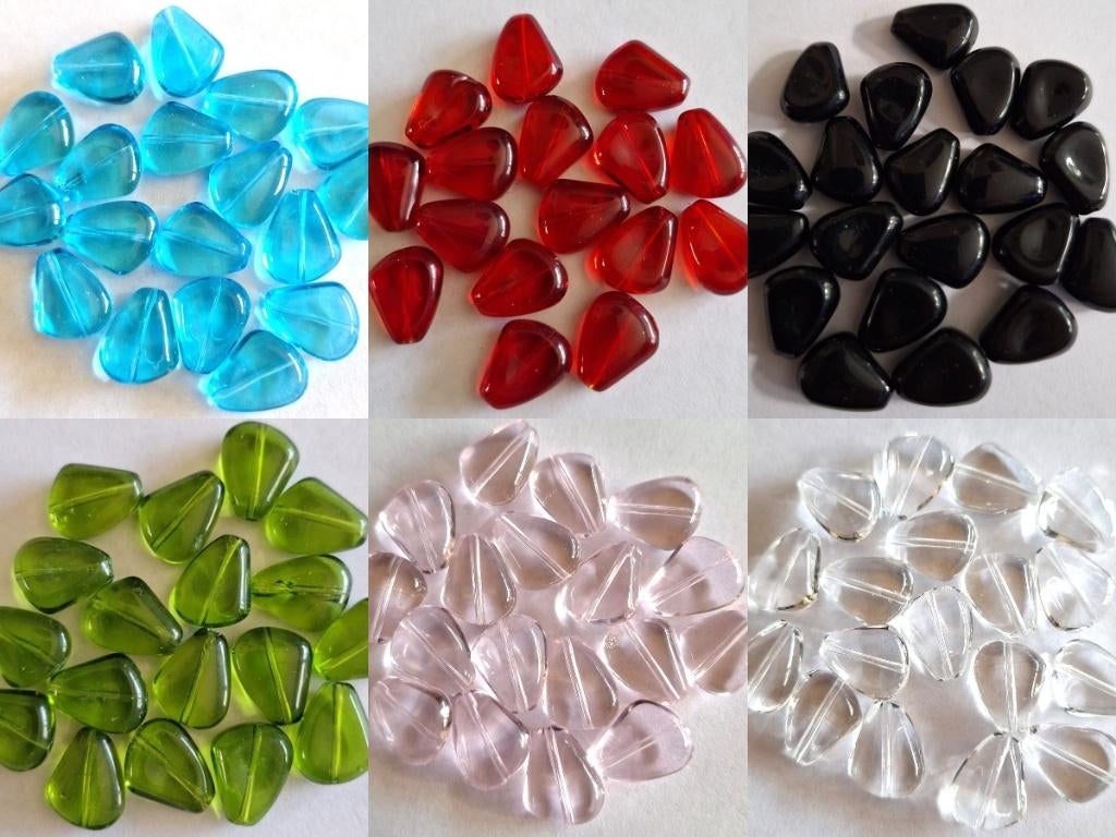 Glas kralen aparte vorm 12x15 mm meerdere kleuren keuze, Verzenden, Nieuw, Kraal