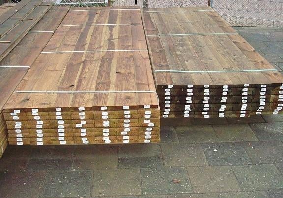 Vlonder planken 40 /4.00 Mtr. geimpregneerd Actie, Ophalen, Nieuw, 250 cm of meer, Planken