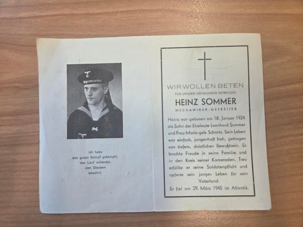 Bidprentje U-246, Ophalen of Verzenden, Marine, Duitsland, Overige typen