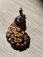 Broche pauw, Overige materialen, 4 tot 7 cm, Overige kleuren, Ophalen of Verzenden