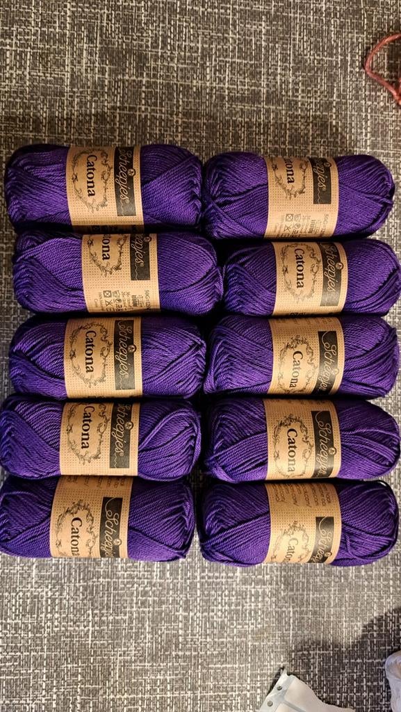Scheepjes Catona Garen - Paars (10 bollen), Ophalen of Verzenden