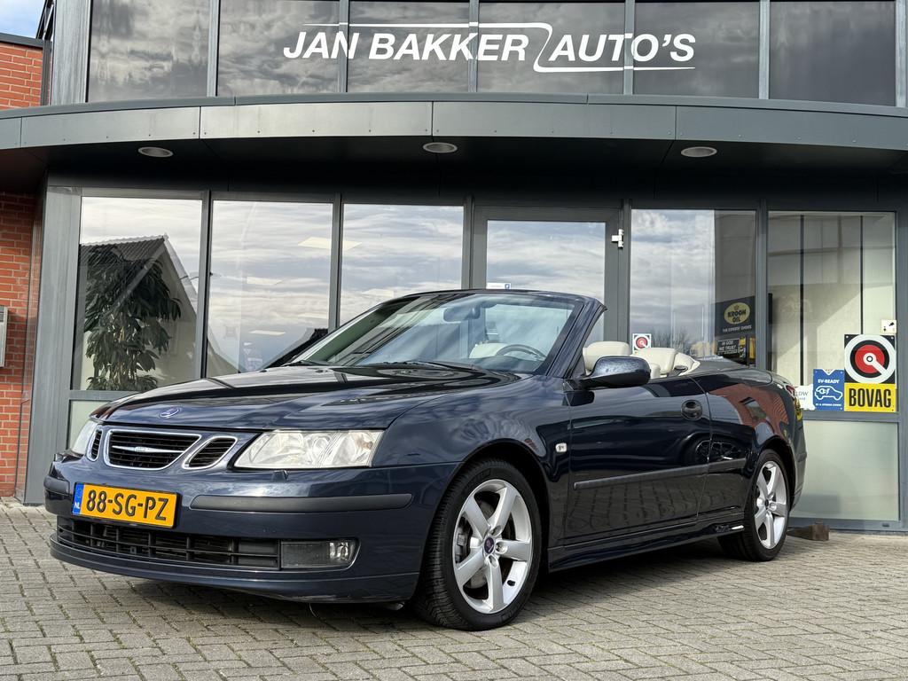 Saab 9-3 Cabrio 1.8t Vector ✅ Leer ✅ Stoelverwarming ✅, Gebruikt, Beige, 4 cilinders, Bedrijf