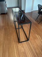 Sidetable zwart marmer, Ophalen, Nieuw, Glas, 150 tot 200 cm