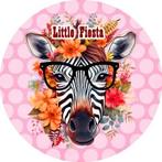 L1696 icing frosting zebra 18cm eetbare taart plaat print, Ophalen of Verzenden, Nieuw, Taarten, Versiering