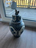 Boch Delfts Blauw Gemberpot met Leeuw Deksel, Ophalen
