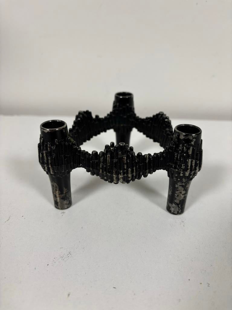 Vintage Quist kandelaar zwart, Antiek en Kunst, Ophalen of Verzenden, Overige materialen