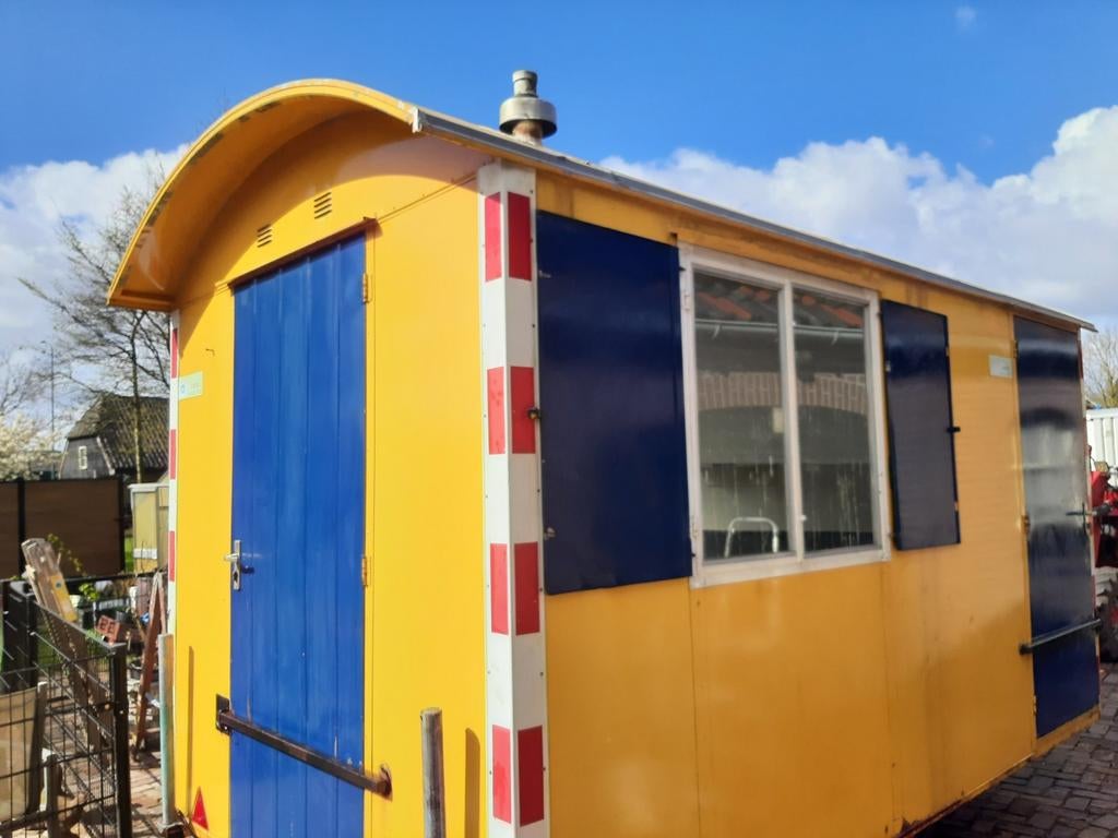 schaftkeet bouwkeet schaftwagen  B&B camping pipowagengasten, Doe-het-zelf en Verbouw, Bouwketen en Schaftketen, Gebruikt, Weiro