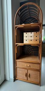 Vintage Rotan Boogkast, Ophalen, Overige materialen, Gebruikt, 50 tot 100 cm