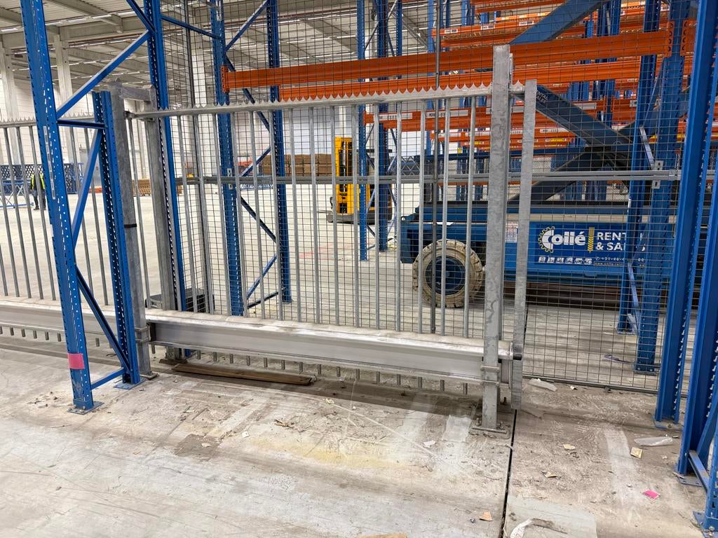 Heras schuifhek schuifpoort, Ophalen of Verzenden, Gebruikt, IJzer, Spijlenhekwerk