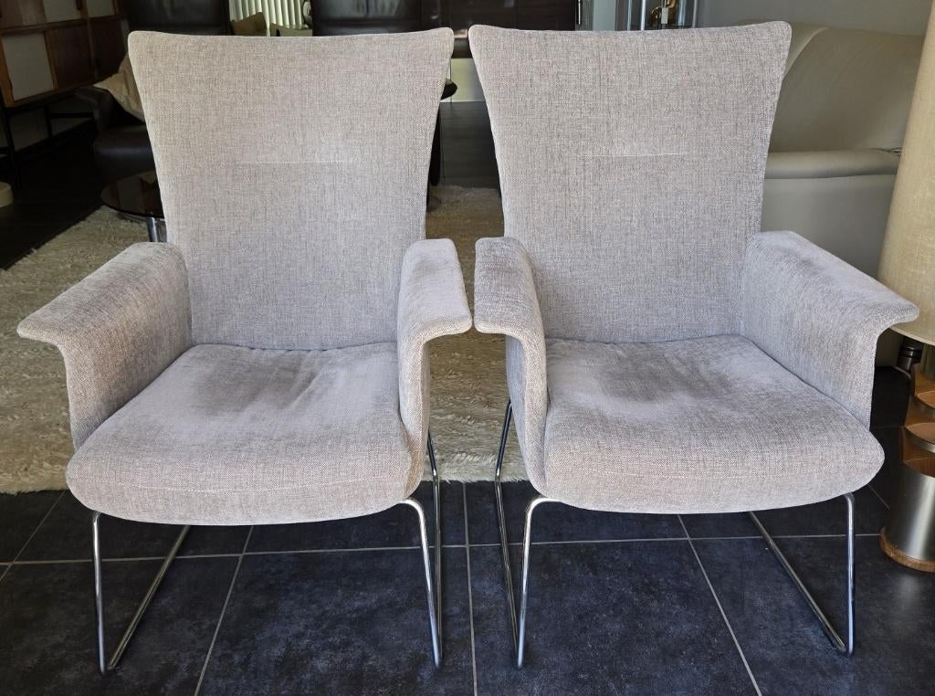 2 JORI zetels model AIDA met bijbehorende hocker, Ophalen, 75 tot 100 cm, Zo goed als nieuw, Stof