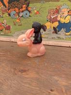 Celluloid paas decoratie haasje met popje, Ophalen of Verzenden