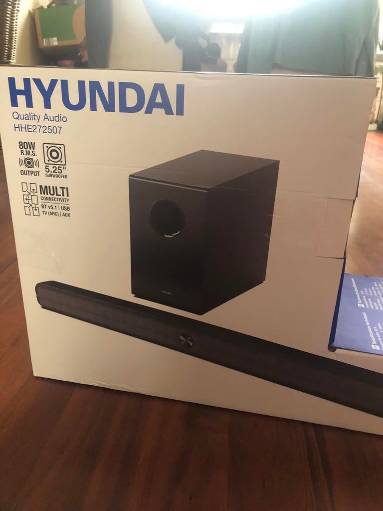Hyundai Soundbar met Subwoofer 80W NIEUW, Audio, Tv en Foto, Home Cinema-sets, Nieuw, Overige spelers, 2.1-systeem, 70 watt of meer