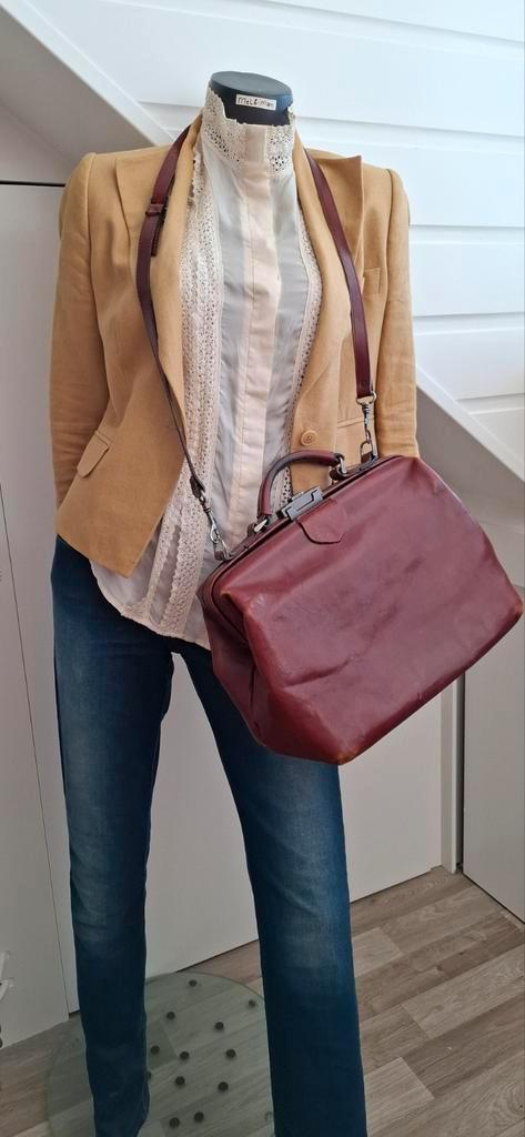 PAUW Amsterdam 100% linnen colbert 38 sand, Kleding | Dames, Jasjes, Kostuums en Pakken, Zo goed als nieuw, Maat 38/40 (M), Beige