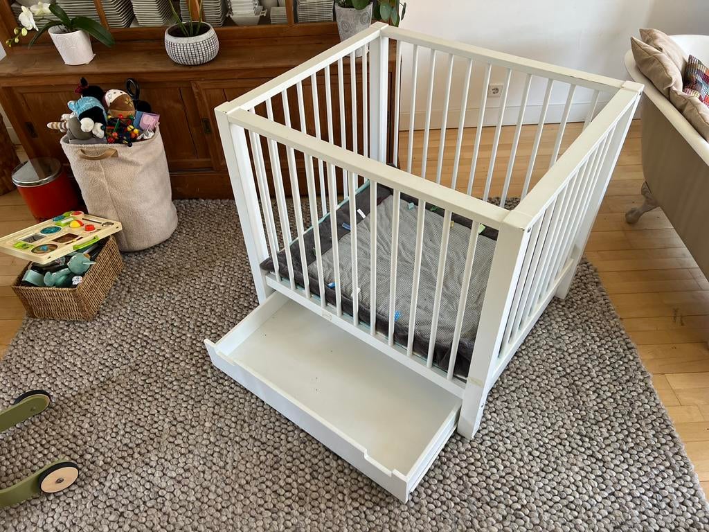 Compacte box Bopita met speelgoedla wit, Kinderen en Baby's, Ophalen, Gebruikt, In hoogte verstelbaar