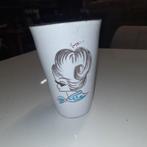 Vintage keramieken Aalten vaas met meisjesportret, Ophalen of Verzenden, Gebruikt, Overige kleuren, Minder dan 50 cm