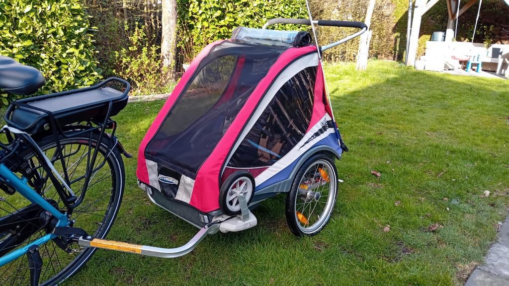 Thule Chariot Captain XL Fietskar - Duo Wandelwagen, Fietsen en Brommers, Fietsaccessoires | Aanhangers en Karren, Ophalen, Gebruikt