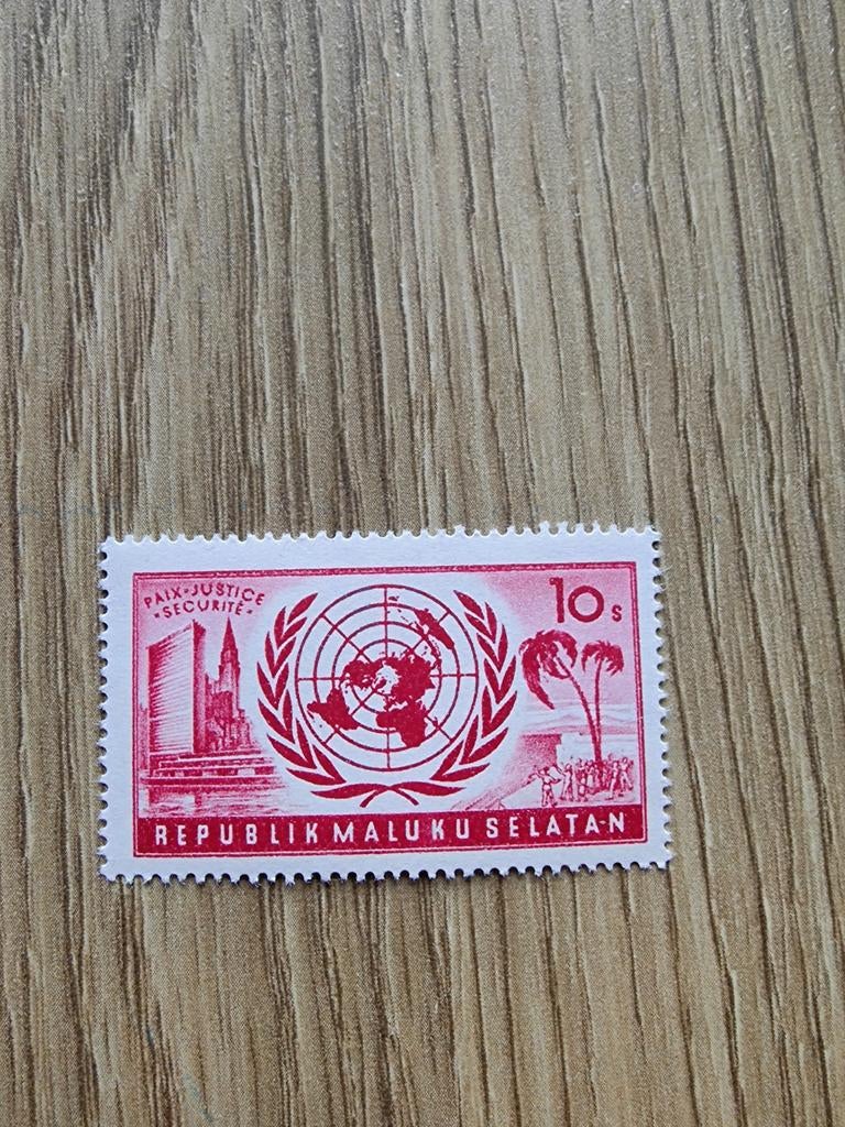Zegel Republiek Maluku Selatan 10s Postfris, Ophalen of Verzenden, Na 1940, Postfris