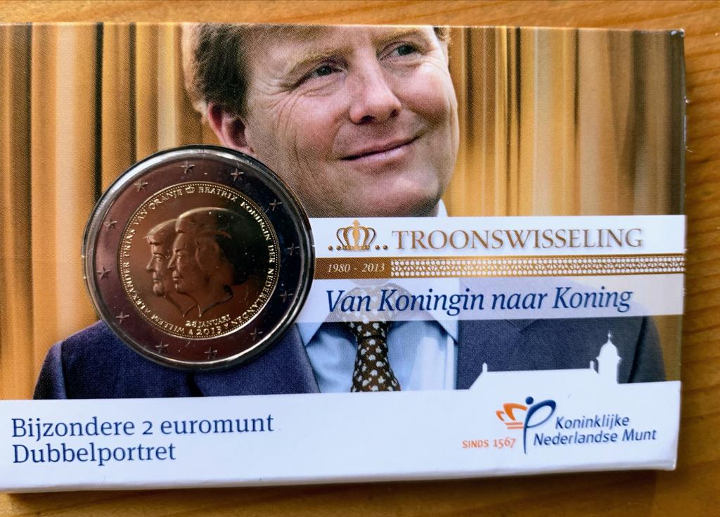 Bijzondere 2 euromunt Dubbelportret Troonswisseling, Postzegels en Munten, Munten | Europa | Euromunten, Ophalen of Verzenden