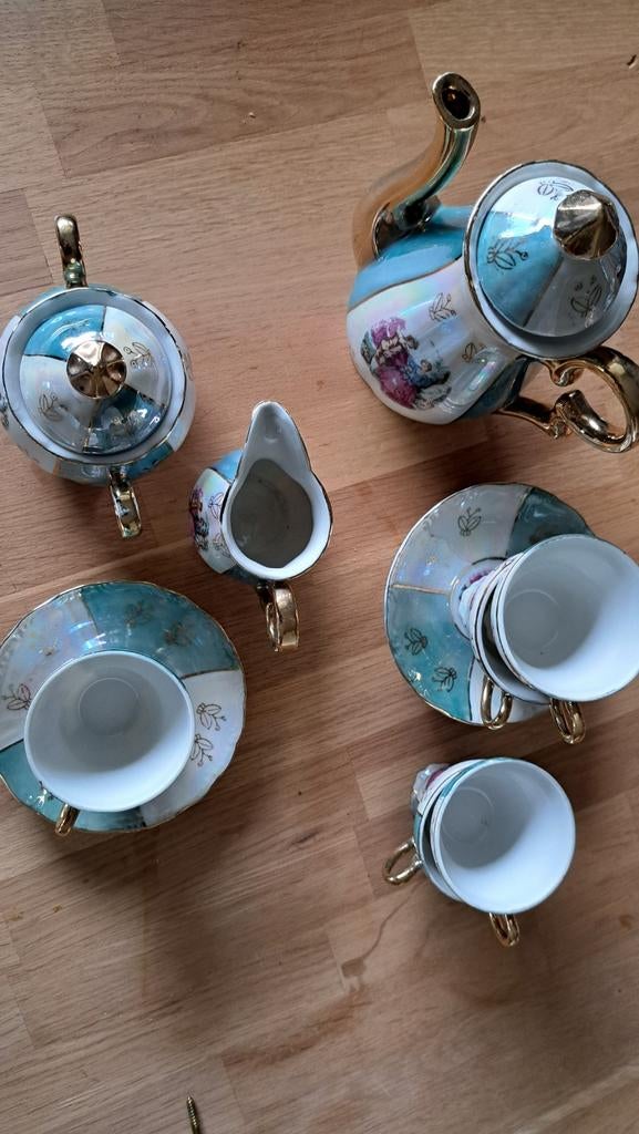 Antiek theeservies met bloemmotief, Antiek en Kunst, Ophalen